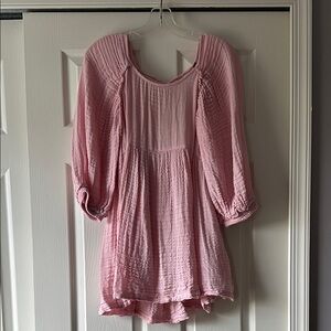 NWT Free People Adler Tunic Dress in Pink